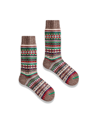 3足セット エスニック柄 厚手ソックス#PN
