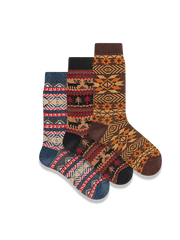 3足セット エスニック柄 厚手ソックス#PP