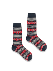 3足セット エスニック柄 厚手ソックス#PQ
