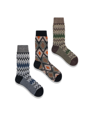 3足セット エスニック柄 厚手ソックス#PS