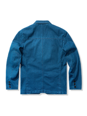 マルチストライプ裏地 デニムブレザージャケット