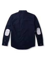 肘パッチ入りボタンダウンシャツ