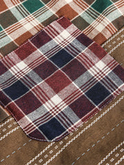 ヴィンテージ風パッチワークシャツ