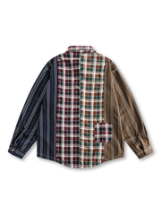 ヴィンテージ風パッチワークシャツ