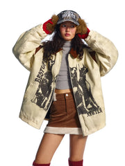 ドーベルマンプリントワークジャケット