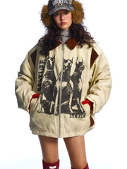 ドーベルマンプリントワークジャケット