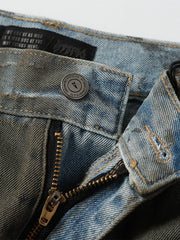 ヴィンテージウォッシュドストレートデニムショーツ