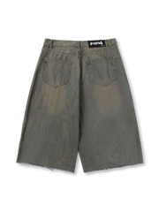 ストレートデニムショーツ正面全体