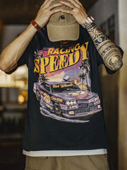Vintage RACING SPEEDY プリントTシャツ