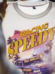 Vintage RACING SPEEDY プリントTシャツ