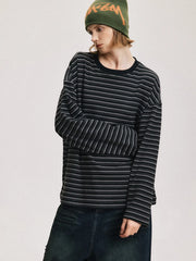 レトロストライプベースシャツ