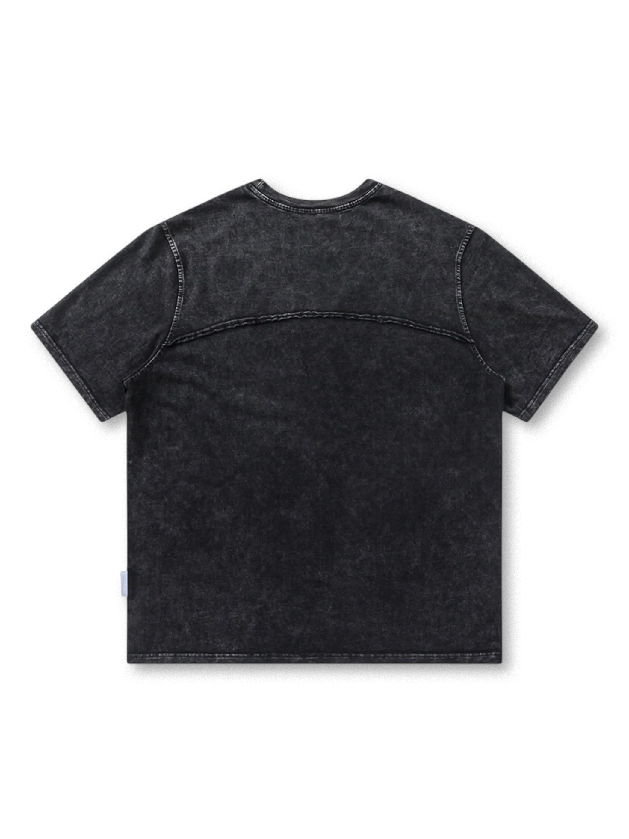 ウォッシュドパネルステッチTシャツ正面