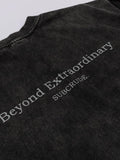 ヴィンテージウォッシュダブルハンドプリントTシャツ