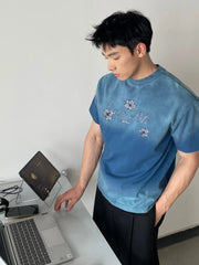 グラデーションレタードボクシーTシャツ