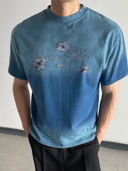 グラデーションレタードボクシーTシャツ