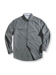 メンズ アメリカン レトロ ストライプ シャツラペル長袖