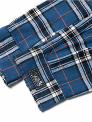 ダメージ加工ジッパーチェックシャツ