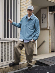 フリース Rugby シャツ 長袖ポロ