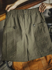 ヴィンテージ ミリタリー風琴ポケットショーツ