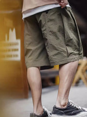 ヴィンテージ ミリタリー風琴ポケットショーツ