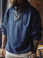 カラーブロック フード デッキジャケット