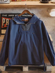 カラーブロック フード デッキジャケット