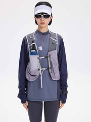 アウトドア カラーブロック 機能性ベスト