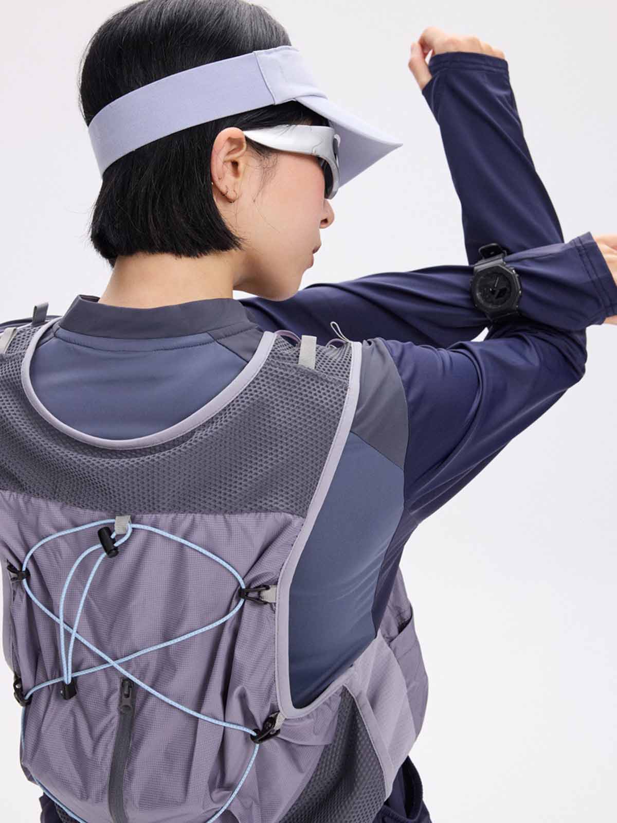 工装カラーブロック機能性ベスト 全体展示