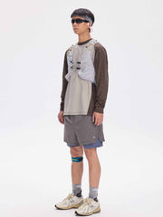 アウトドア カラーブロック 機能性ベスト