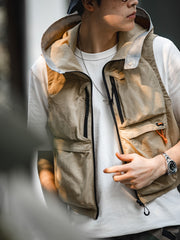 フード付き ナイロンベスト