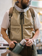 フード付き ナイロンベスト