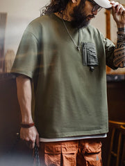 MA-1風ポケット付きミリタリーTシャツ