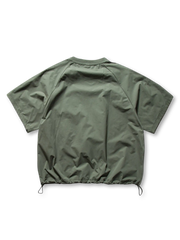 ヴィンテージライク ポケ付きドローストリングTシャツ