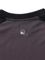 カラーブロック ラグランスリーブ ロングTシャツ