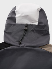 フード付き カラー パネル ジャケット