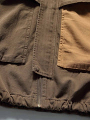 パッチワーク カラーアクセント カジュアルジャケット