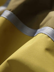 アウトドア マルチジッパー フーデッドパッチワークジャケット