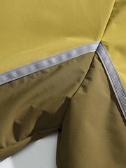 アウトドア マルチジッパー フーデッドパッチワークジャケット