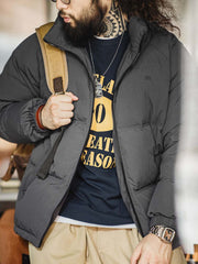 スタンドカラー 90%ホワイトダックダウンジャケット