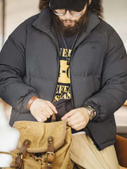 スタンドカラー 90%ホワイトダックダウンジャケット