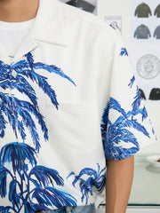 パームツリー ハンドペイント アロハシャツ