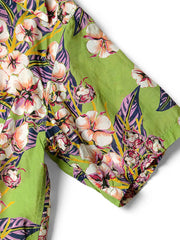 フラワープリント テンセル半袖シャツ