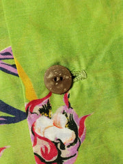 フラワープリント テンセル半袖シャツ