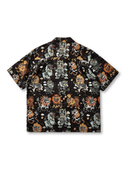 浮世絵柄のデザインが施されたテンセルキューバシャツの全体像