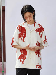 パンサー柄アロハシャツ