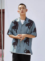 パンサー柄アロハシャツ