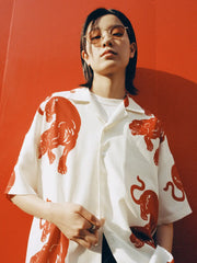 パンサー柄アロハシャツ