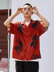 パンサー柄アロハシャツ