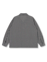 ユニセックスチェックオープンカラーシャツ