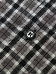 ユニセックスチェックオープンカラーシャツ